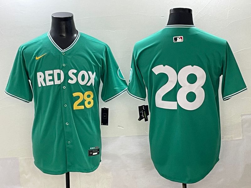 Men 2025 Boston Red Sox #28 No Name Green Joint Name Nike MLB Jersey style 5